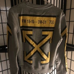 Grey off white sweater